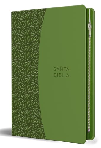Libro Santa Biblia Verde Cremallera