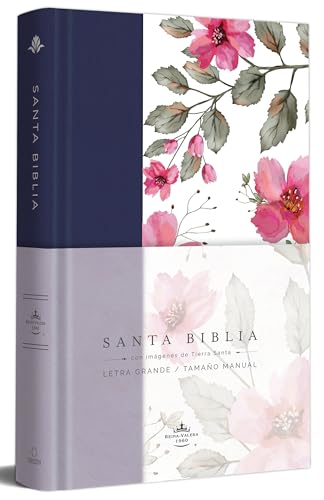 Libro Santa Biblia Rvr 1960 Flores Azul