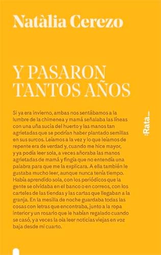 Libro Y PASARON TANTOS ANOS de NATALIA CEREZO