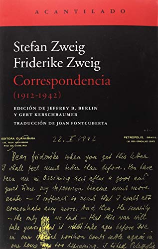 Libro CORRESPONDENCIA de STEFAN ZWEIG