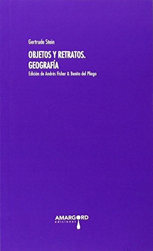 Libro OBJETOS Y RETRATOS de GERTRUDE STEIN