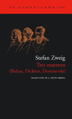 Libro TRES MAESTROS de STEFAN ZWEIG