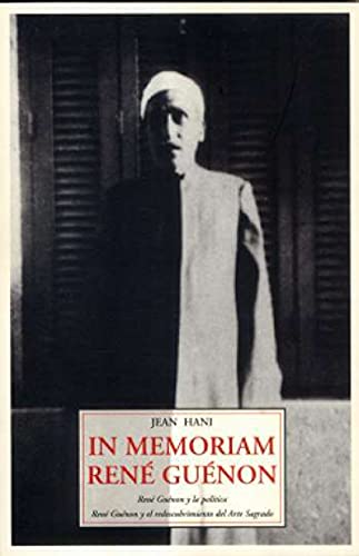 Libro IN MEMORIAM RENE GUENON de JEAN HANI