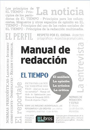 Libro MANUAL DE REDACCION EL TIEMPO de VARIOS AUTORES