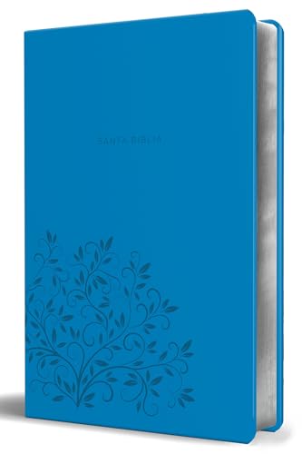 Libro Santa Biblia Simil Piel Azul