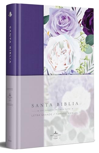 Libro SANTA BIBLIA RVR 1960 FLORES MORADO de VARIOS