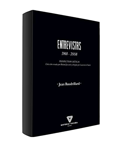 Libro ENTREVISTAS 1968 2008 de JEAN BAUDRILLARD