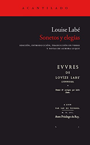 Libro SONETOS Y ELEGIAS de LOUISE LABE