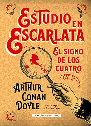 Libro ESTUDIO EN ESCARLATA  EL SIGNO DE LOS CUATRO de ARTHUR CONAN DOYLE