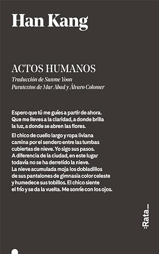 Libro ACTOS HUMANOS de HAN KANG