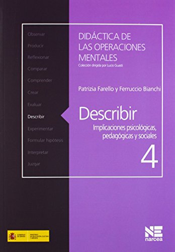 Libro DIDACTICA DE LAS OPERACIONES MENTALES DESCRIBIR IMPLICACIONES PSICOLOGICAS PEDAGOGICAS Y SOCIALES 4 de nan