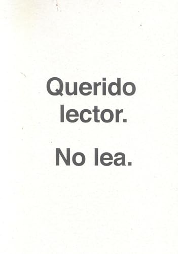 Libro Querido Lector No Lea