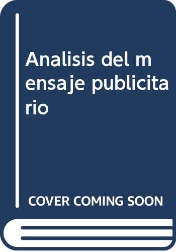 Libro ANALISIS DEL MENSAJE PUBLICITARIO de nan
