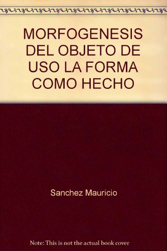 Libro Morfogenesis Del Objeto De Uso