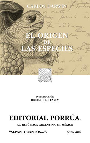 Libro EL ORIGEN DE LAS ESPECIES de CARLOS DARWIN